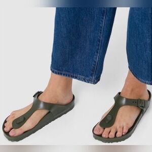 Birkenstock Gizeh Thong Sandal Olive Green 41 US 10 Waterproof EVA Lightweight